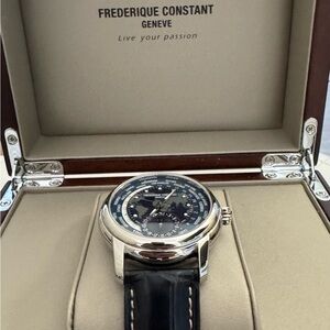 Frederique Constant Silver and Black Watch